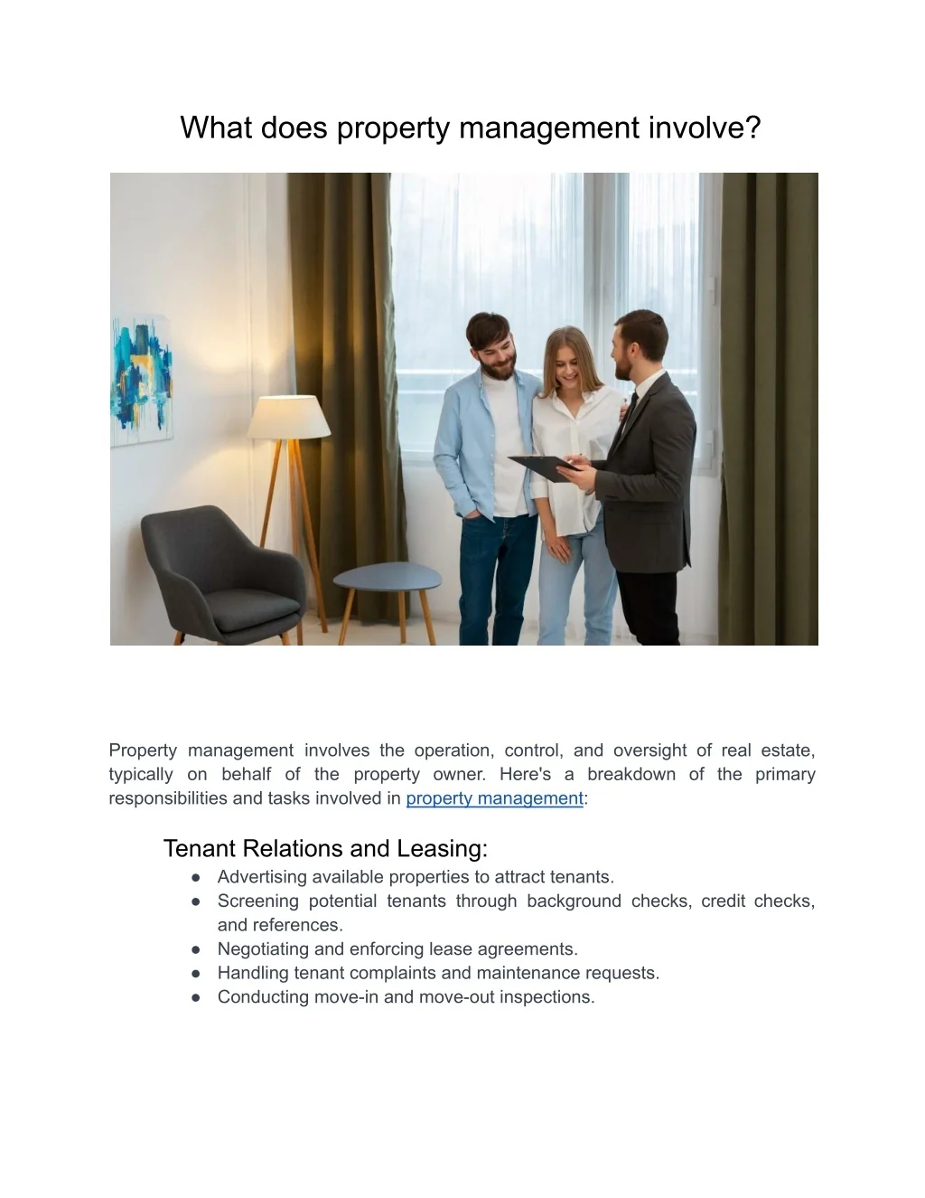 PPT - What does property management involve PowerPoint Presentation ...