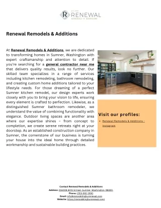 Renewal Remodels & Additions