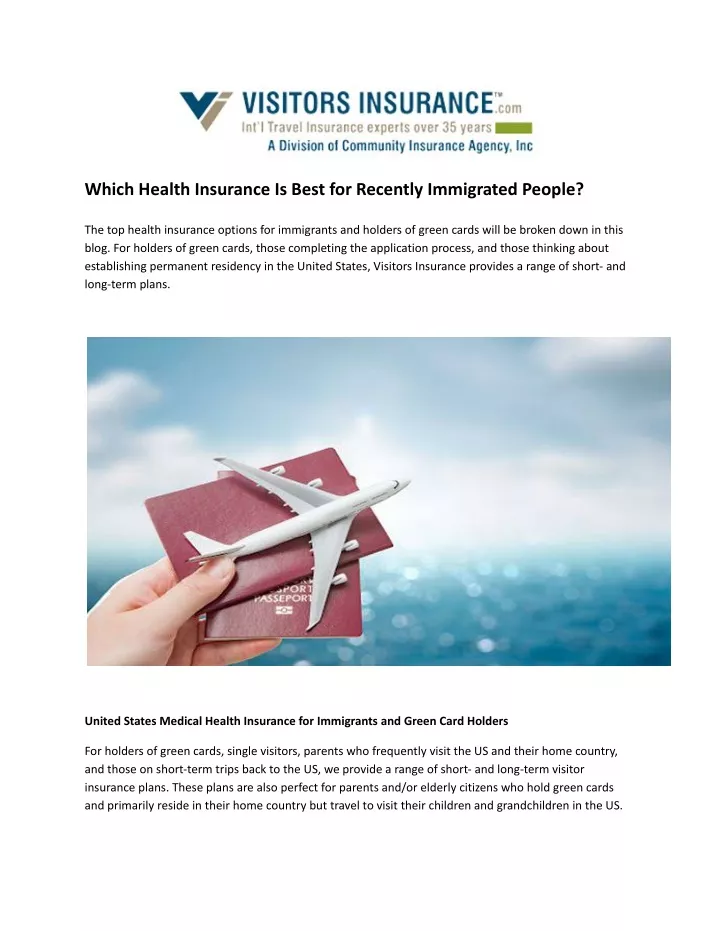 which health insurance is best for recently