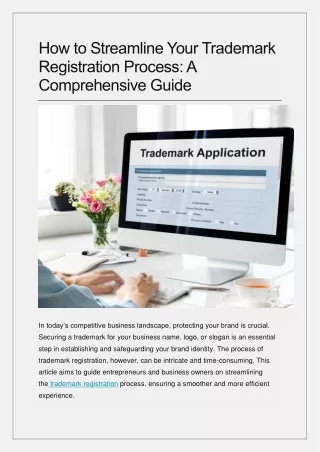 how to streamline your trademark registration