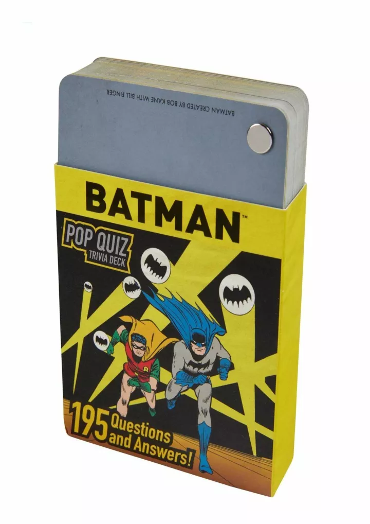 dc comics batman pop quiz trivia deck