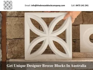 Get Unique Designer Breeze Blocks In Australia