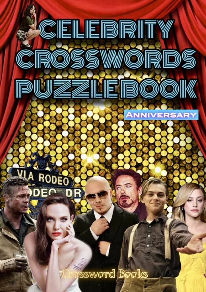celebrity crosswords puzzle book simple and hard