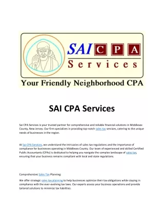 SAI CPA Services