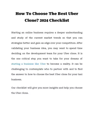 how to choose the best uber