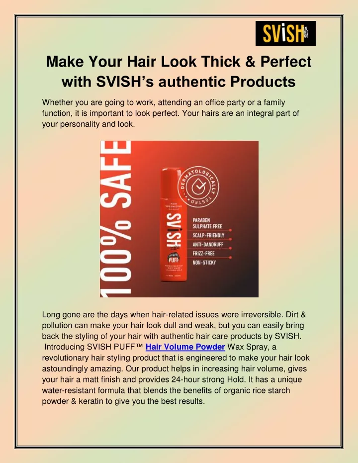 make your hair look thick perfect with svish