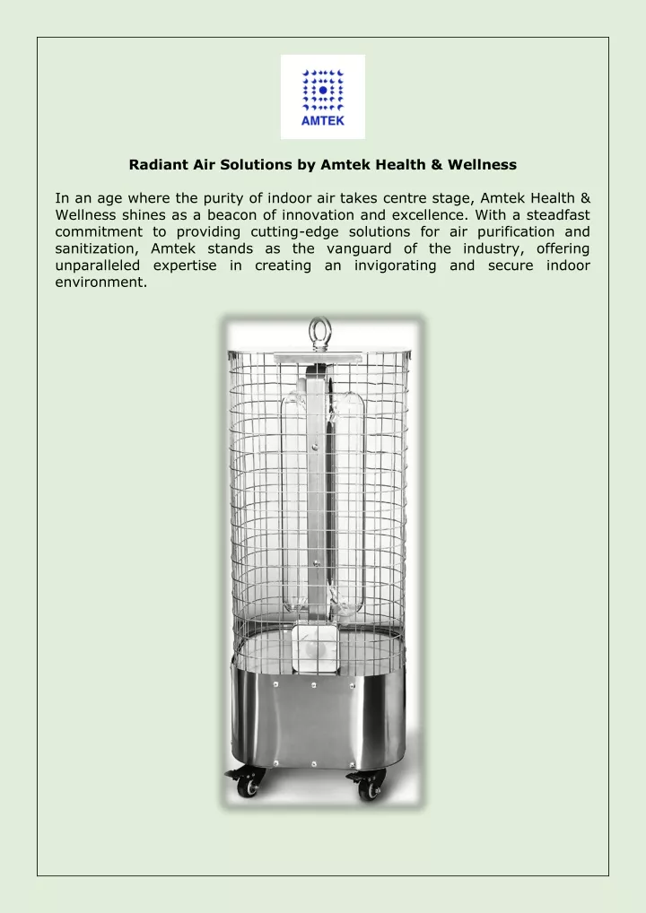 radiant air solutions by amtek health wellness