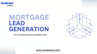 Mortgage lead generation
