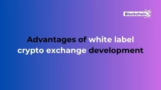 Advantages of white label crypto exchange development
