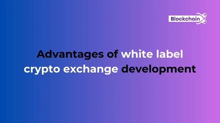 advantages of white label crypto exchange