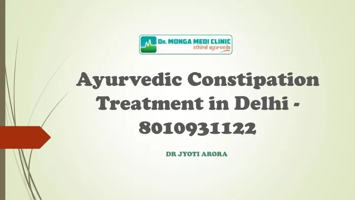 ayurvedic constipation treatment in delhi