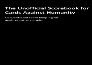 Ebook❤️(download)⚡️ The Unofficial Scorebook for Cards Against Humanity: Conventional scor