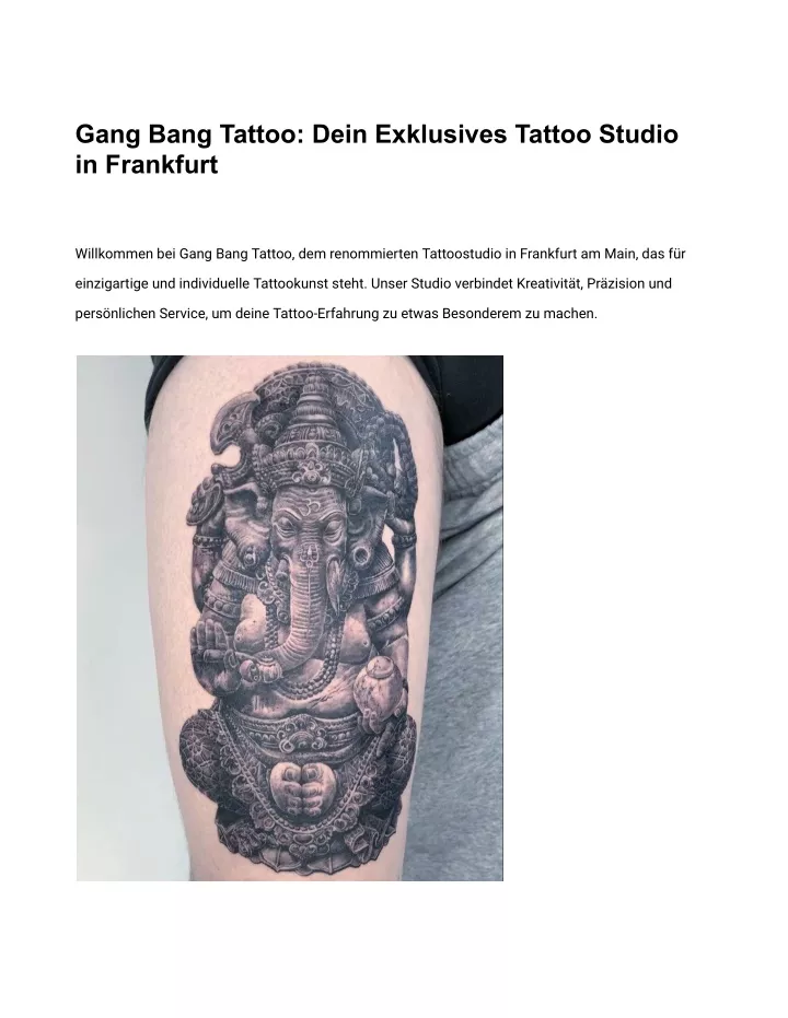 gang bang tattoo dein exklusives tattoo studio