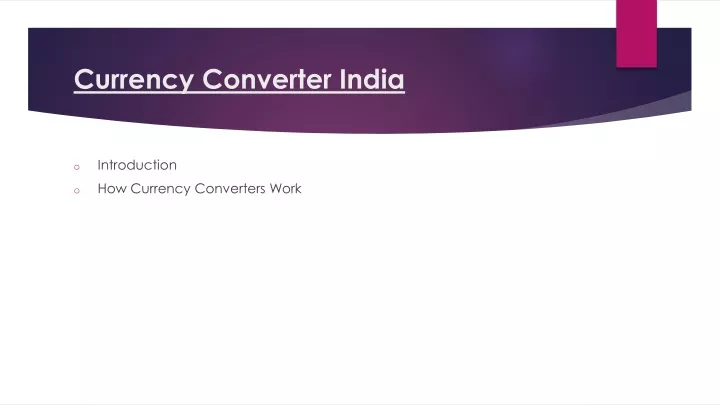 currency c onverter india