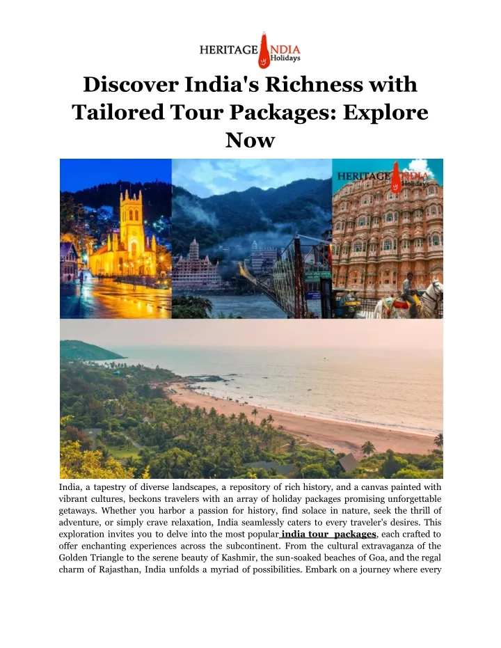 discover india s richness with tailored tour