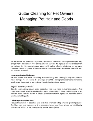 Gutter Cleaning Mount Duneed Service