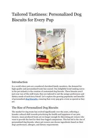 Tailored Tastiness_ Personalized Dog Biscuits for Every Pup