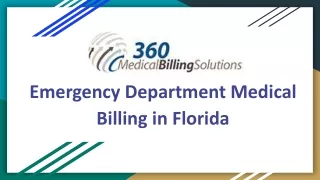 Emergency Department Medical Billing in Florida