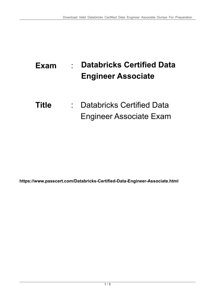 download valid databricks certified data engineer