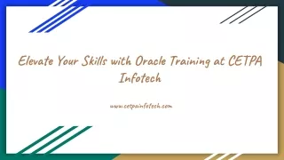elevate your skills with oracle training at cetpa