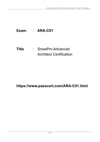dowload valid ara c01 exam dumps for best
