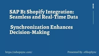Grow your online business with Shopify and SAP Integration