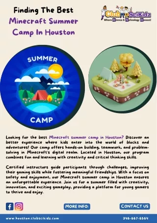 Finding The Best Minecraft Summer Camp In Houston