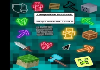 book❤️[READ]✔️ Pixel Composition Notebook: Wide Ruled I 110 Pgs I Gamer I Primary Composit