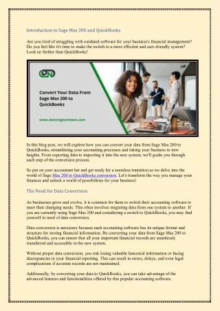 introduction to sage mas 200 and quickbooks