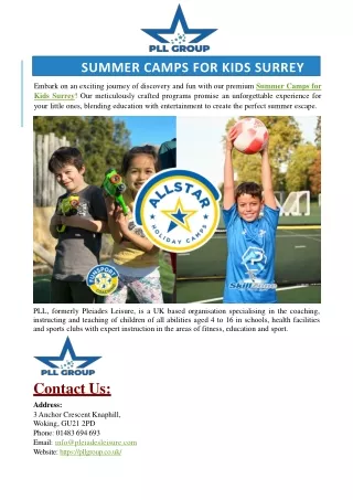 Summer Camps for Kids Surrey