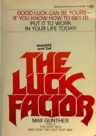 Pdf⚡️(read✔️online) The Luck Factor