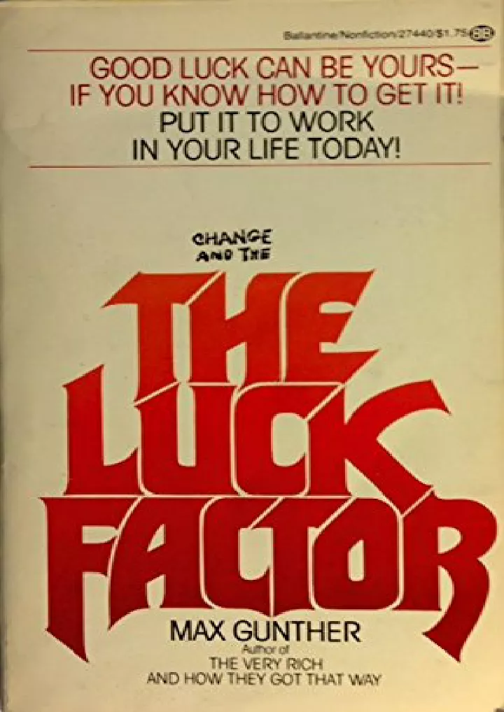 the luck factor