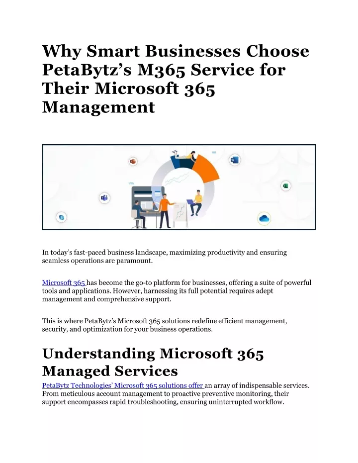 why smart businesses choose petabytz s m365 service for their microsoft 365 management