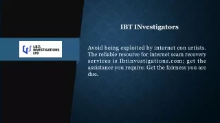 Online Scam Recovery Services | Ibtinvestigations.com