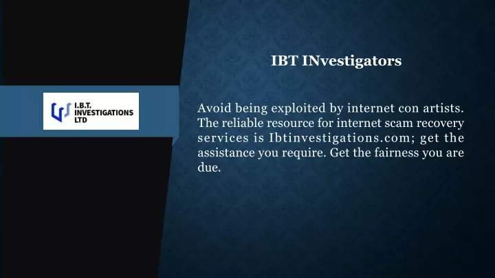 ibt investigators