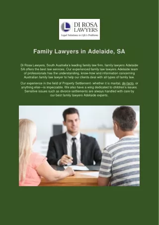 Family Lawyers in Adelaide