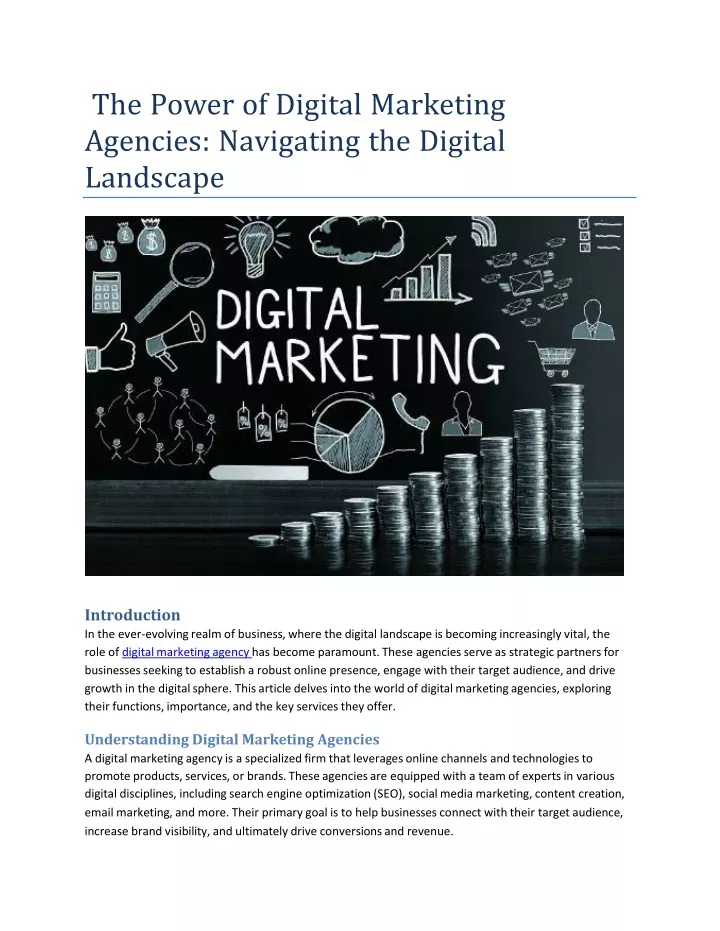 the power of digital marketing agencies navigating the digital landscape