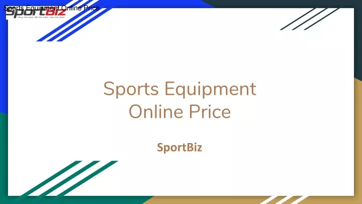 sports equipment online price