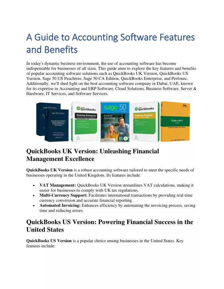 a guide to accounting software features a guide