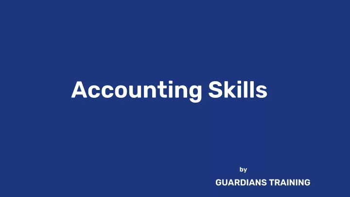 accounting skills