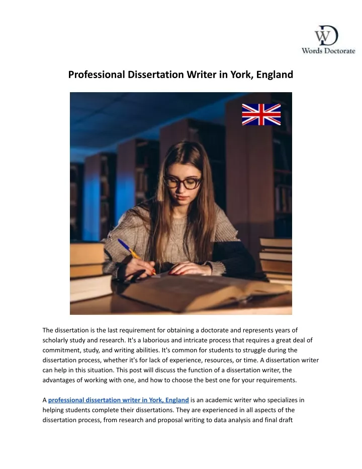 professional dissertation writer in york england