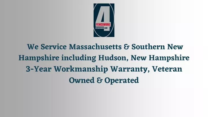 we service massachusetts southern new hampshire