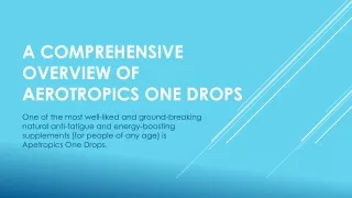 Aerotropics One Drops ppt