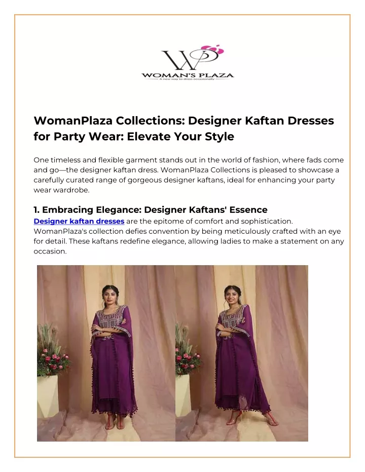 womanplaza collections designer kaftan dresses