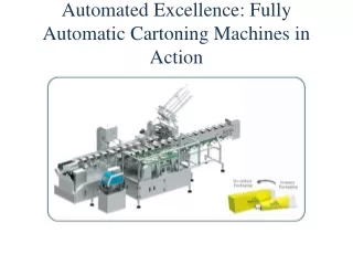 Automated Excellence: Fully Automatic Cartoning Machines in Action