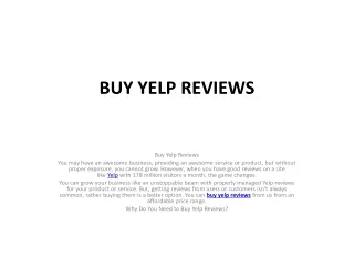 BUY YELP REVIEWS