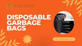 Disposable garbage bags to Dispose Garbage