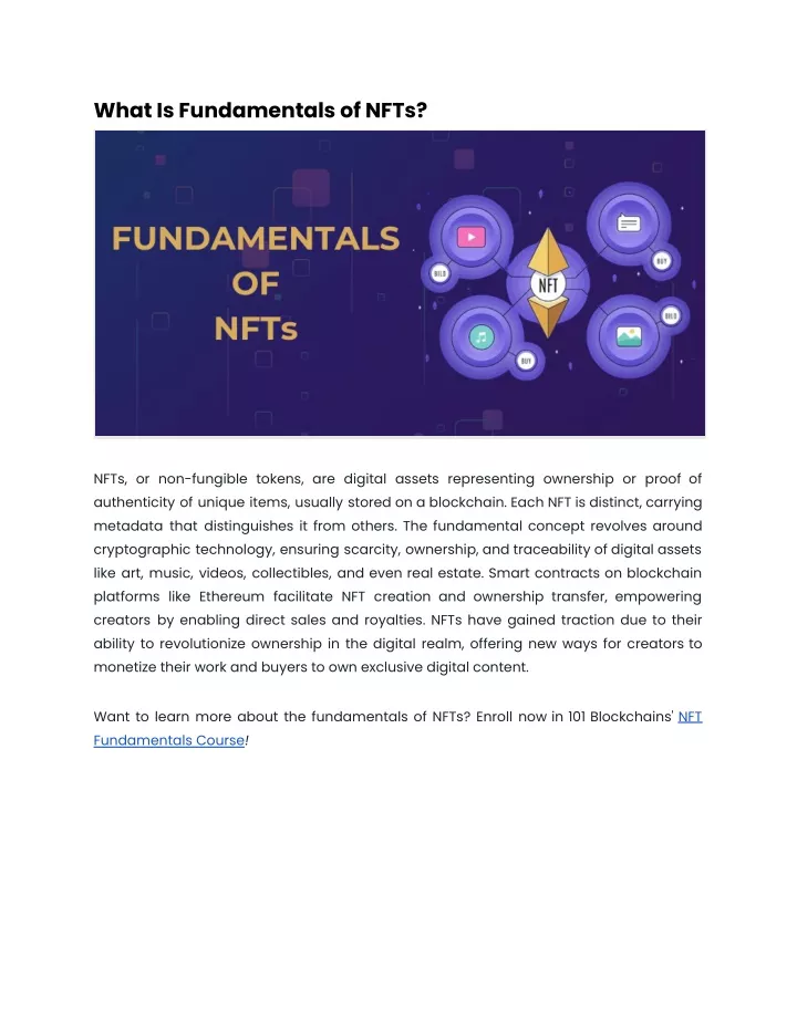 what is fundamentals of nfts