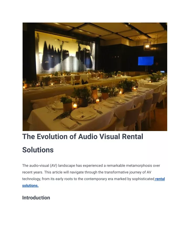 the evolution of audio visual rental