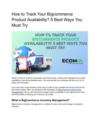 how to track your bigcommerce product